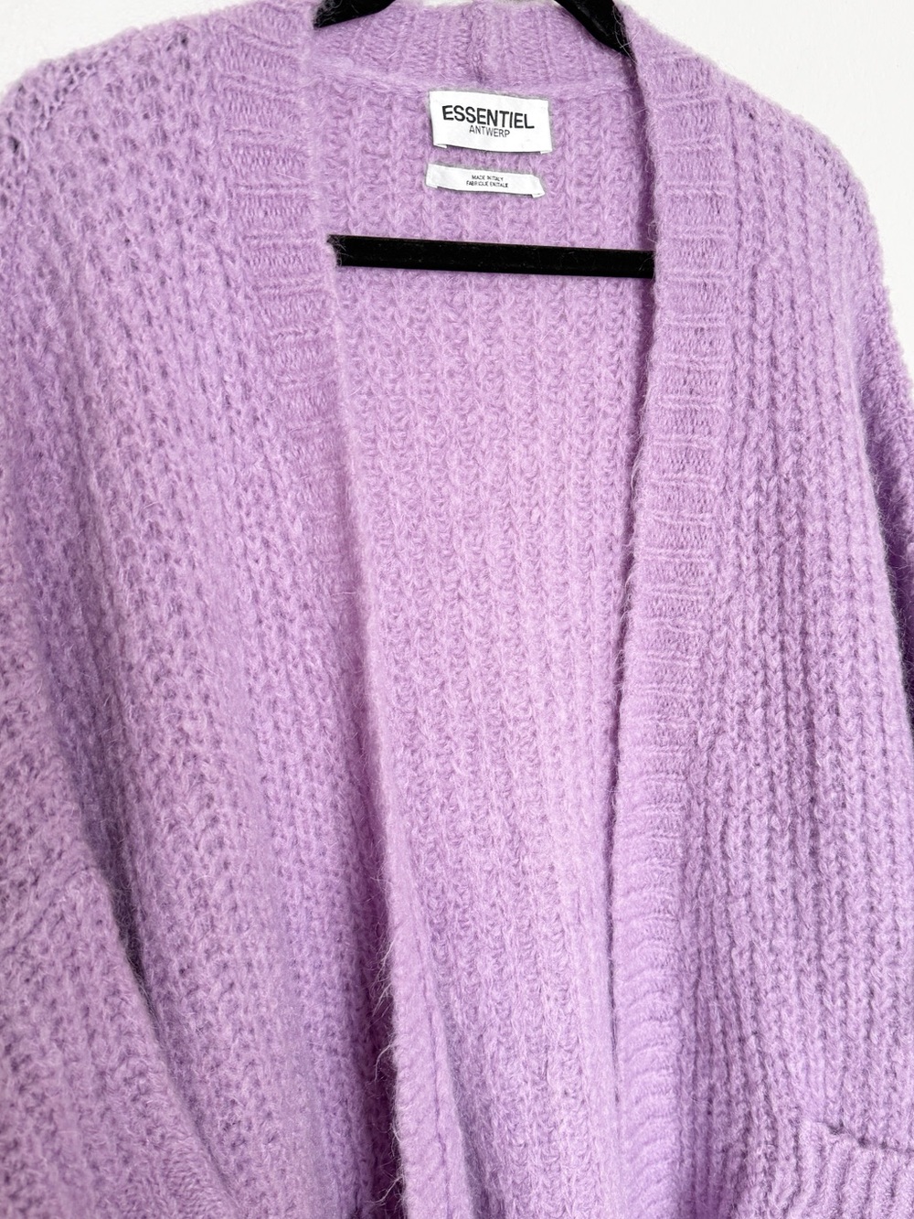 Essentiel Antwerp Castrid Mohair Cardigan Lavender Oversized Cozy - Picture 5 of 10